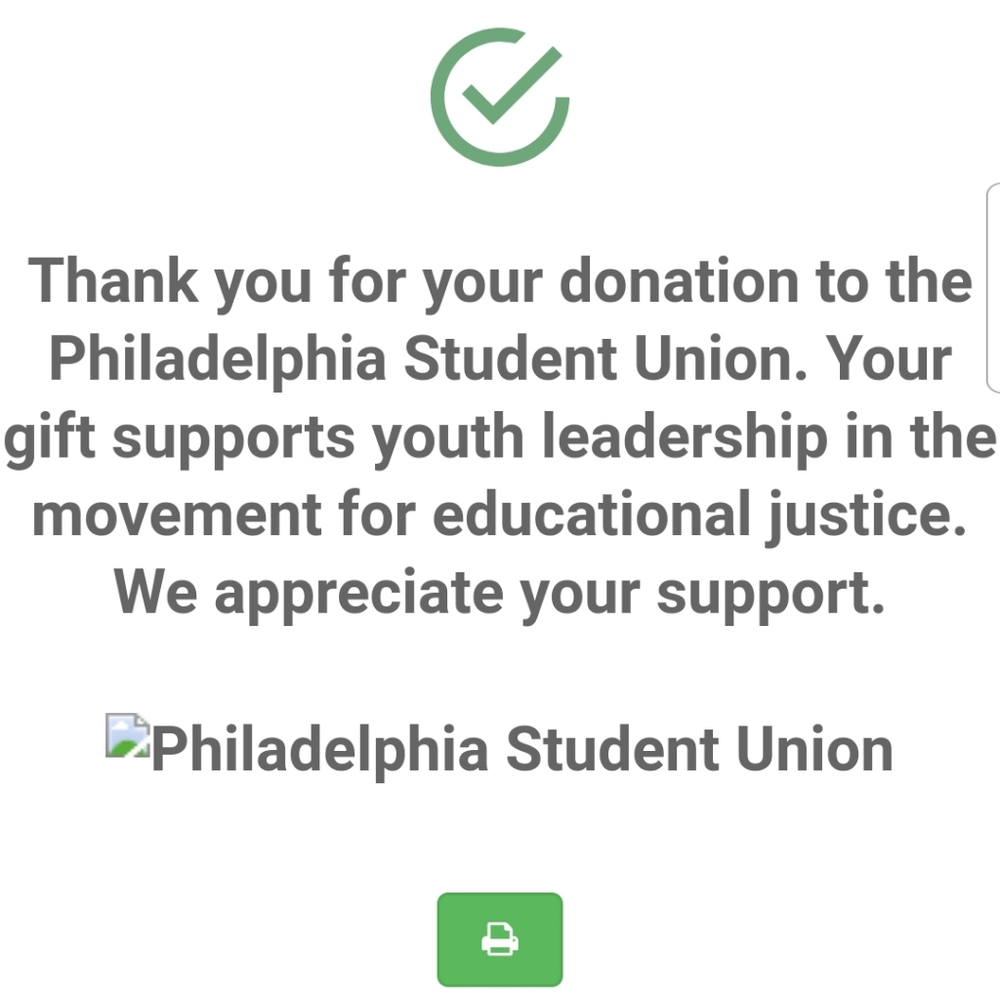 $209.05 raised for Philly Student Union
